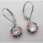 Stříbrné náušnice zirkony kulaté Náušnice