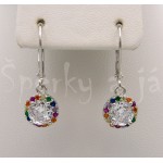 Stříbrné náušnice zirkony kulaté Náušnice