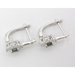 Stříbrné náušnice zirkon černý kulaté Náušnice