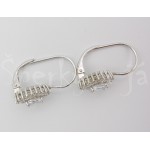 Stříbrné náušnice zirkony ovál Náušnice