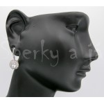 Stříbrné náušnice zirkony ovál Náušnice