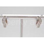 Stříbrné náušnice zirkony vlnka Náušnice