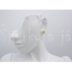 Stříbrné náušnice žlutý jantar hvězdice Náušnice Stříbrné náušnice žlutý jantar hvězdice Náušnice
