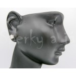 Stříbrné zlacené náušnice zirkon kulaté Náušnice