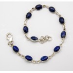 Stříbrný náramek lapis lazuli ovál Náramky