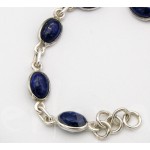 Stříbrný náramek lapis lazuli ovál Náramky
