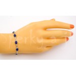 Stříbrný náramek lapis lazuli ovál Náramky