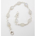 Stříbrný náramek měsíční kámen kapka Náramky