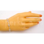 Stříbrný náramek měsíční kámen kapka Náramky