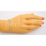 Stříbrný náramek měsíční kámen šiška Náramky