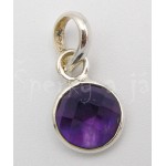 Stříbrný přívěšek ametyst kulatý | SPERKYAJA.CZ