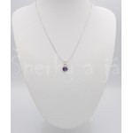 Stříbrný přívěšek ametyst kulatý | SPERKYAJA.CZ