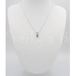 Stříbrný přívěšek ametyst  ovál | SPERKYAJA.CZ