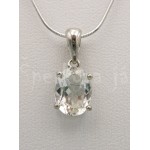 Stříbrný přívěsek bílý topaz ovál Soupravy šperků Stříbrný přívěsek bílý topaz ovál Soupravy šperků