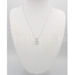 Stříbrný přívěsek bílý topaz ovál Soupravy šperků Stříbrný přívěsek bílý topaz ovál Soupravy šperků