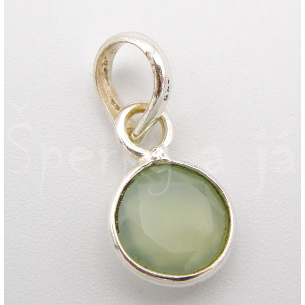 Stříbrný přívěšek chalcedon kulatý | SPERKYAJA.CZ