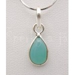 Stříbrný přívěšek chalcedon kapka | SPERKYAJA.CZ