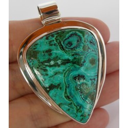 Stříbrný přívěšek chryzokol kapka Přívěšky