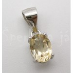 Stříbrný přívěšek citrín  ovál | SPERKYAJA.CZ