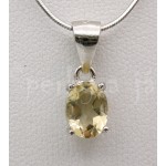 Stříbrný přívěšek citrín  ovál | SPERKYAJA.CZ