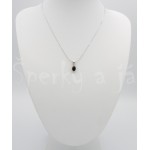 Stříbrný přívěšek granát  ovál | SPERKYAJA.CZ