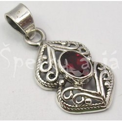 Stříbrný přívěšek granát šiška