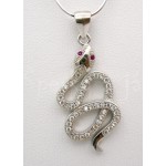 Stříbrný přívěšek had zirkony  | SPERKYAJA.CZ