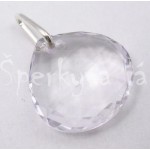 Stříbrný přívěšek křišťál  srdce | SPERKYAJA.CZ