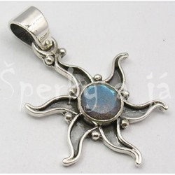 Stříbrný přívěšek labradorit slunce Přívěšky
