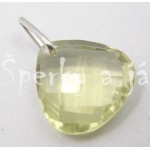 Stříbrný přívěšek lemon citrín široká kapka Přívěšky