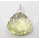 Stříbrný přívěšek lemon citrín široká kapka Přívěšky