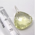 Stříbrný přívěšek lemon citrín široká kapka Přívěšky