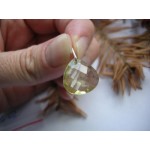 Stříbrný přívěšek lemon citrín široká kapka Přívěšky