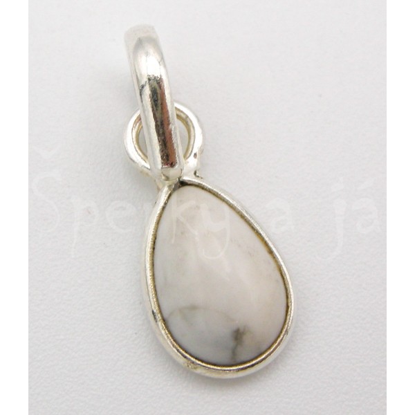 Stříbrný přívěšek magnezit kapka | SPERKYAJA.CZ