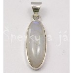 Stříbrný přívěšek měsíční kámen ovál dlouhý Přívěšky