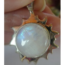 Stříbrný přívěšek měsíční kámen velké slunce  Přívěšky