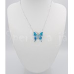 Stříbrný přívěšek motýl opál Přívěšky