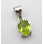 Stříbrný přívěšek olivín ovál Přívěšky