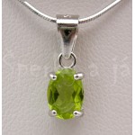 Stříbrný přívěšek olivín ovál Přívěšky