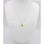 Stříbrný přívěšek olivín ovál Přívěšky