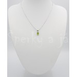 Stříbrný přívěšek olivín ovál | SPERKYAJA.CZ