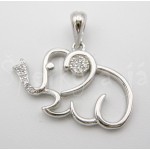 Stříbrný přívěšek slon zirkony  Přívěšky