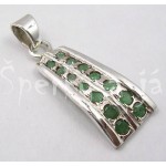 Stříbrný přívěšek smaragd vodopád Přívěšky