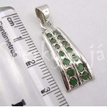 Stříbrný přívěšek smaragd vodopád Přívěšky