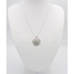 Stříbrný přívěšek srdce zirkony  | SPERKYAJA.CZ