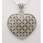 Stříbrný přívěšek srdce zirkony  | SPERKYAJA.CZ