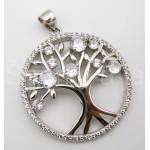 Stříbrný přívěšek sstrom zirkony  | SPERKYAJA.CZ