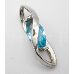 Stříbrný přívěsek topaz dlouhá šiška Přívěšky