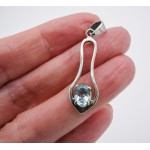 Stříbrný přívěšek topaz hruška Přívěšky