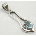 Stříbrný přívěšek topaz hruška Přívěšky